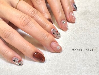 マリーネイルズ 表参道店(MARIE NAILS)/持ち込み ¥9,900 X'mas 1210a