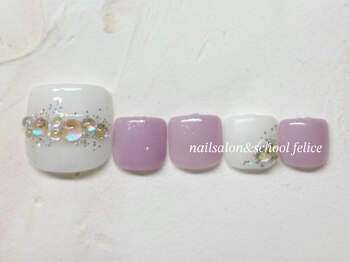 フェリーチェ(nail salon＆school felice)/フットネイル/定額制9900円/瑞江