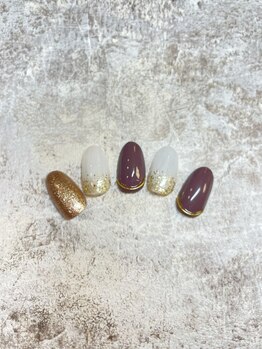 ベーシック ネイルウィザードアカデミー 麻布十番店(Basic×NailWizardAcademy)/11月【毎月厳選トレンド4種】