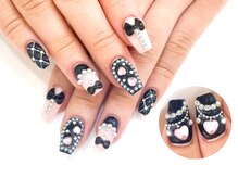 ネイルコレクション ピンク(Nail Collection Pink)/長さ出しジェル★量産：リボン