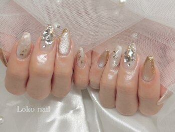 ロコネイル(Loko nail)/キラキラニュアンスネイル