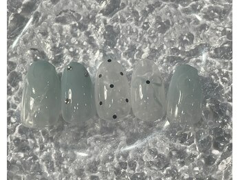 ミュウネイル(miu_nail)/リボン×ドット