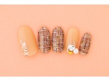 ヴァンネイル(VINGT NAIL nail&eye beauty)/秋色ツイードネイル