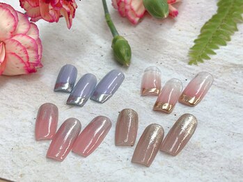 ネイルサロン ジェイ(Nail Salon J)/ミラーフレンチ/グラデーアート
