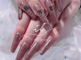 ピンク×ラメ×ロングネイル