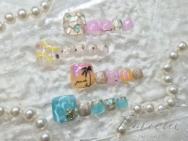 フット夏☆海ネイル