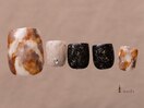 天然石マーブルフットネイル