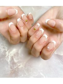 白フレンチ5500円＋パーツ200×4