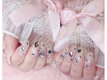 モカ 京橋(moca)/【Akari】宝石ネイル