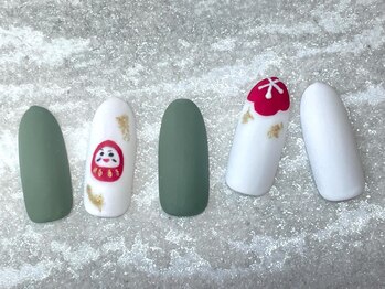 ルナウーナ 谷塚店(LUNAUNA)/お正月ネイル6050円