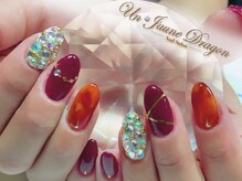 アン ジョーヌドラゴ/ボルドー☆秋ネイル