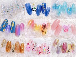 #夏#海#あさがお#ヤシの木