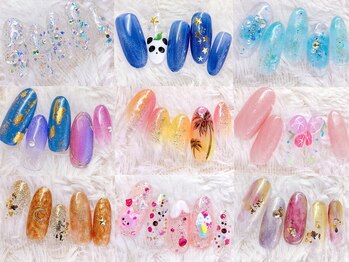 ラルネイル 大宮(Lull. nail)/#夏#海#あさがお#ヤシの木