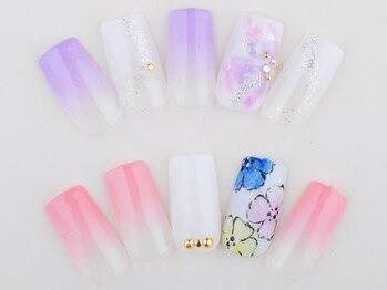 ライトネイルズ イバラキ(light nails IBARAKI)/ふんわりフラワーネイル