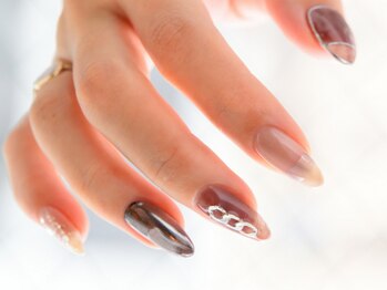 ソウ 難波店 nail salon Sou/大人ブラウンnail