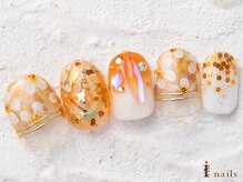 アイネイルズ 横浜WEST店(I-nails)/オレンジフラワー11500円