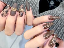 ネイルマジック 仙台一番町店(NAIL MAJIC)/アシンメトリーレオパードネイル
