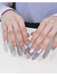 ブルーマグネットネイル