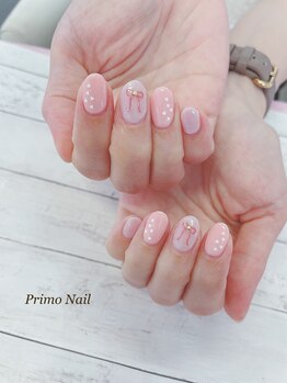プリモネイル(PrimoNail)/☆ガーリーリボンネイル☆