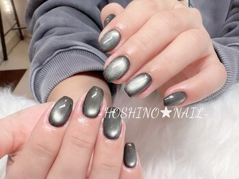 ホシノネイル(HOSHINO NAIL)/ワンホン・マグネット・冬ネイル