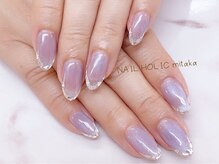 ネイルホリック/水光マグネット×ガラスフレンチ