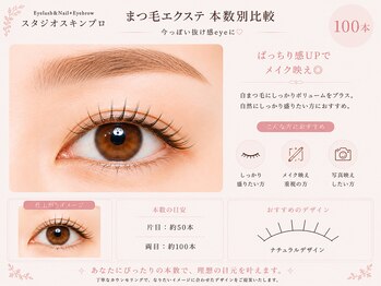 スタジオ スキンプロ(STUDIO SKINPRO)/本数別比較/エクステ100本☆彡