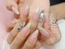 イル 神戸店/埋め尽くしストーンネイル