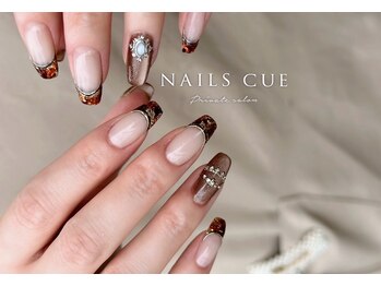 ネイルズキュー(NAILS CUE)/秋ネイル/ブラウン