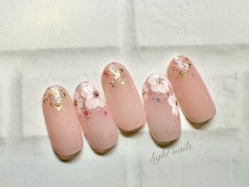ライト ネイルズ ニシノミヤ(light nails NISHINOMIYA)/桜ネイル☆