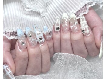 【Aina】チェックネイル