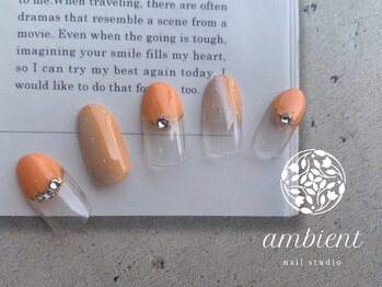 ネイルスタジオ アンビエント 表町店(Nail Studio ambient)/逆フレンチネイル 9800円