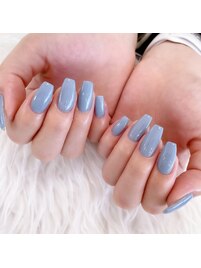 くすみブルーネイル