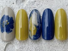 フリークネイル(FREAK Nail)/マーブルもやフラワー ¥8500