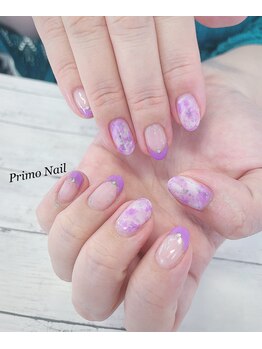 プリモネイル(PrimoNail)/☆パープルタイダイアート☆
