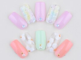 ふんわりスプリングネイル