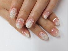 ネイルサロンミキ 横浜(MIKI)/花嫁ブライダル手描き3Dフラワー