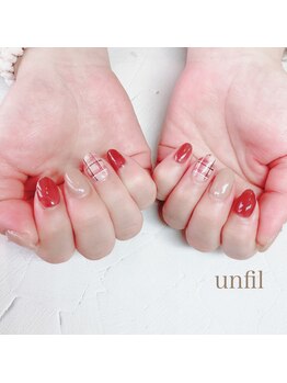 アンフィルルーム(unfil room)/チェックネイル定額デザイン