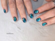 ネイル ドゥ 岡山駅前店(Nail Doux)/☆ピーコックグリーンミラー☆
