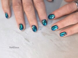 ☆ピーコックグリーンミラー☆