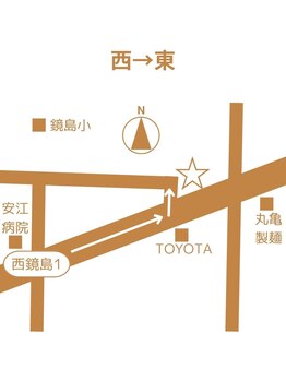 トレジャーニー(TraJourney)/西から東への略図です