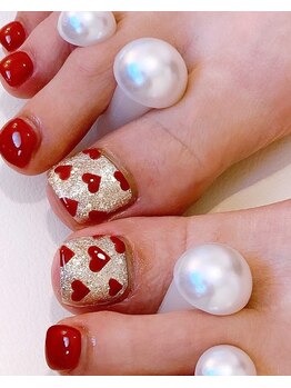 プレジール(Plaisir)/フット2本アート♪