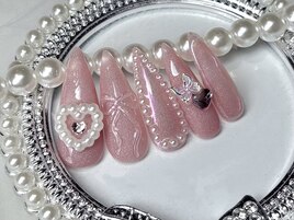 バレンタインネイル