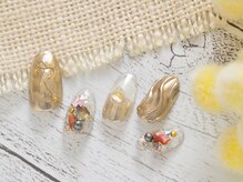 ソウ 難波店 nail salon Sou/クリアニュアンスミラーnail