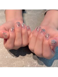 ブルーラメ×シアーブラック