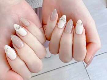 ネイルマジック 仙台一番町店(NAIL MAJIC)/上品ワンポイントネイル☆¥9900