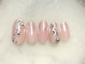 ネイルサロン フローリア(nail salon Florir)/ピンクミラーネイル