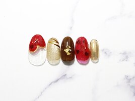 ハートバレンタイネイル初￥6980