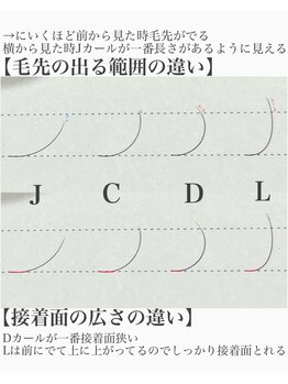 アールドヴィーヴル(Ar de vivre)/【マツエク】カール比較