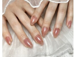 シンプルピンクネイル