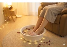 ソア(Soa)の雰囲気(足湯から始まり、リラックス効果を高めます。)